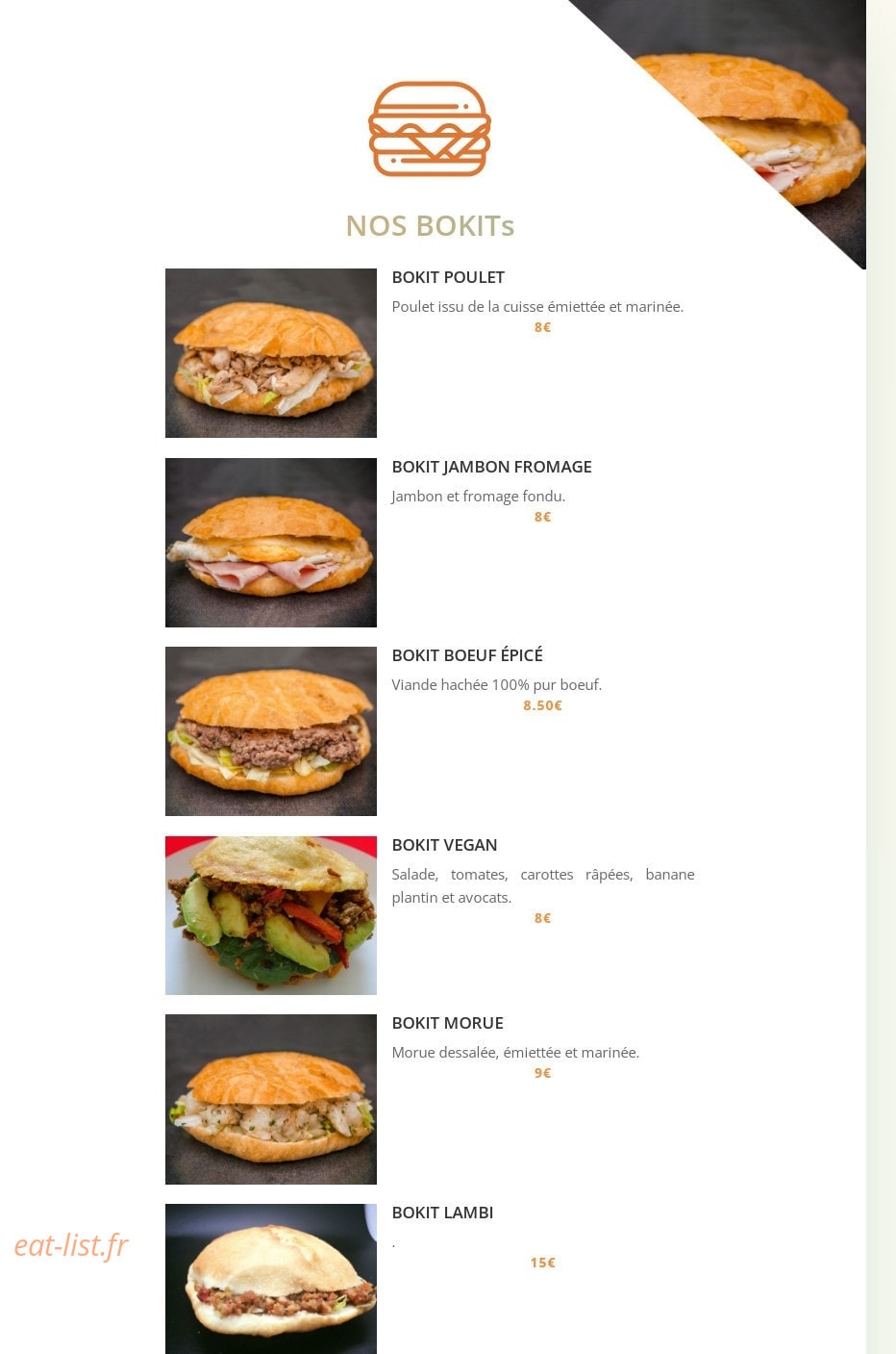 Afro Caraïbeenne Food — carte page 2