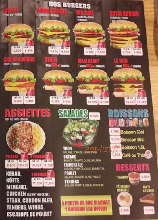 Chick' Tacos — carte page 4