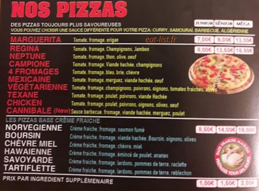 Chick' Tacos — carte page 3