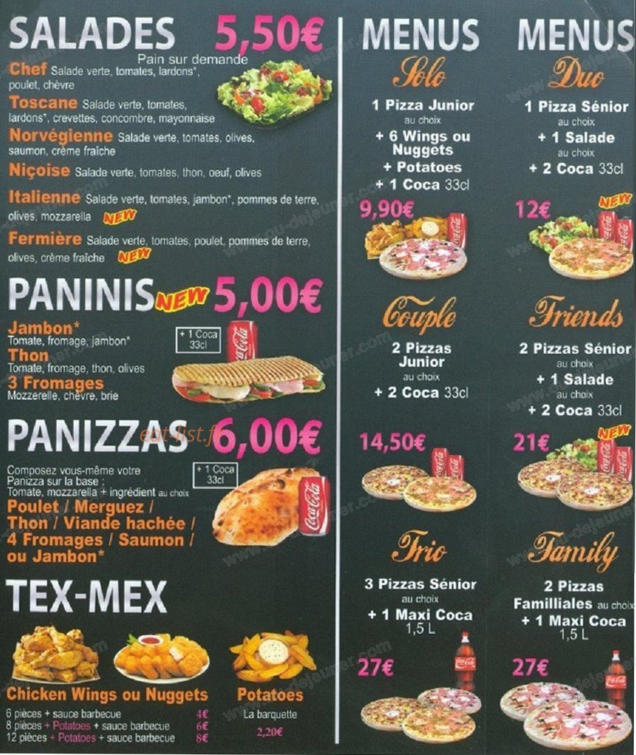 Chikito pizza — carte page 3