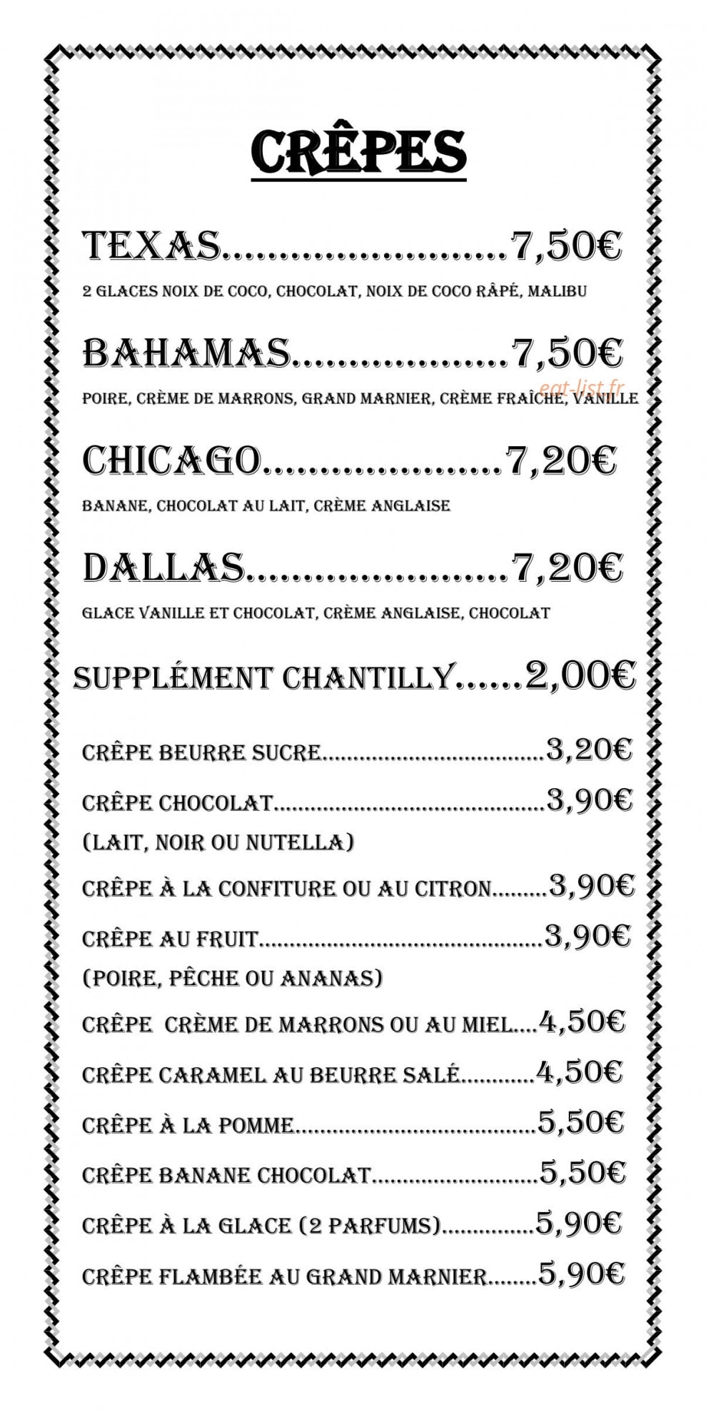 Creps Café — carte page 4