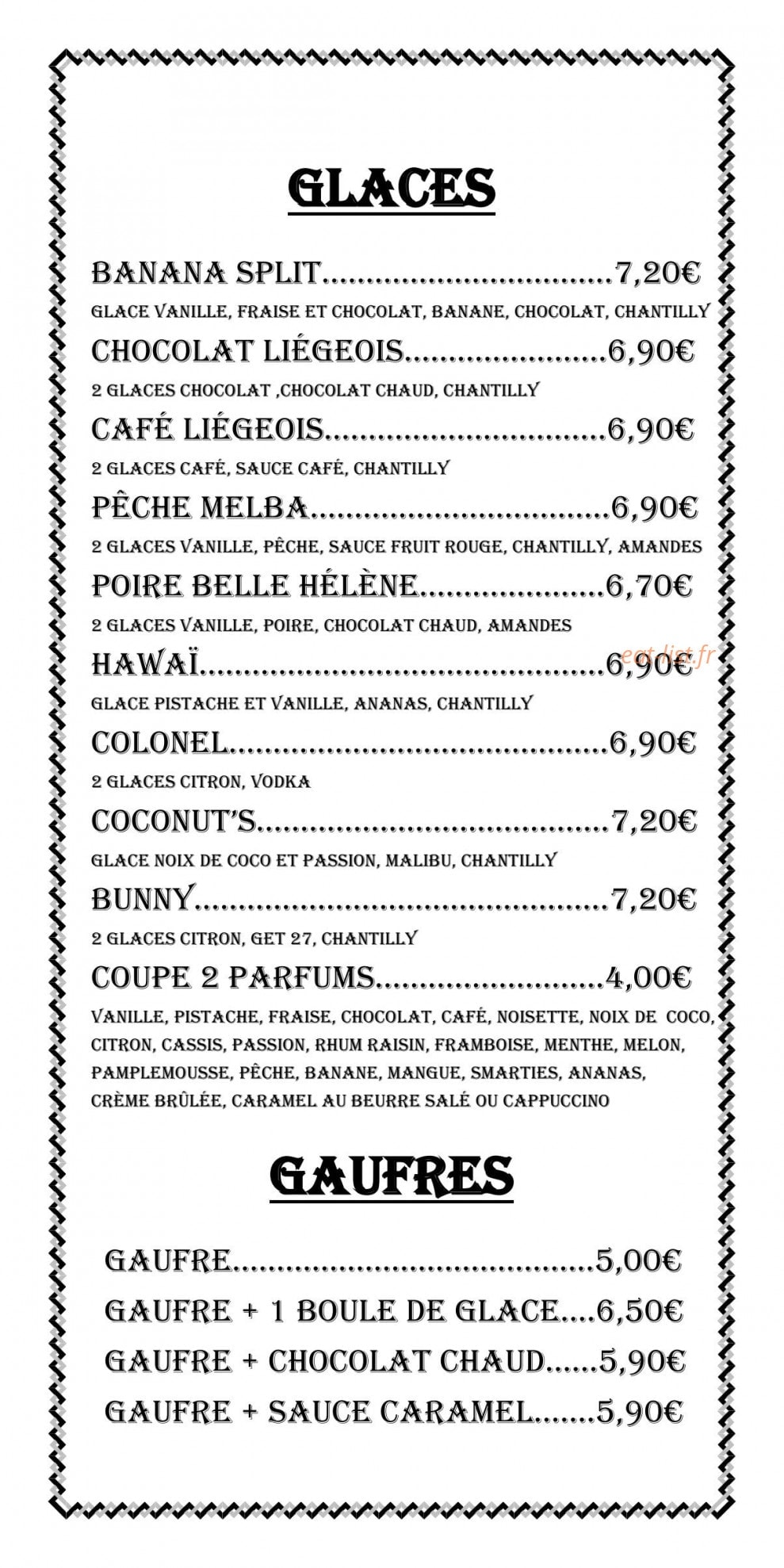 Creps Café — carte page 6