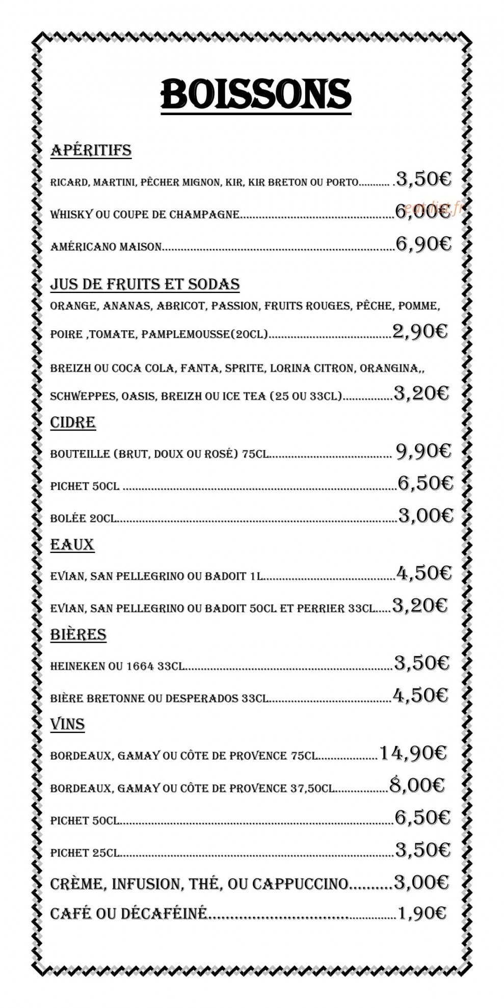 Creps Café — carte page 7