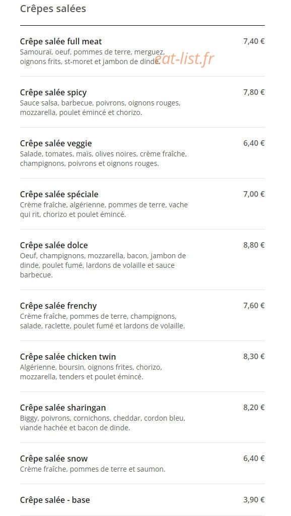 La Perm’ — carte page 4