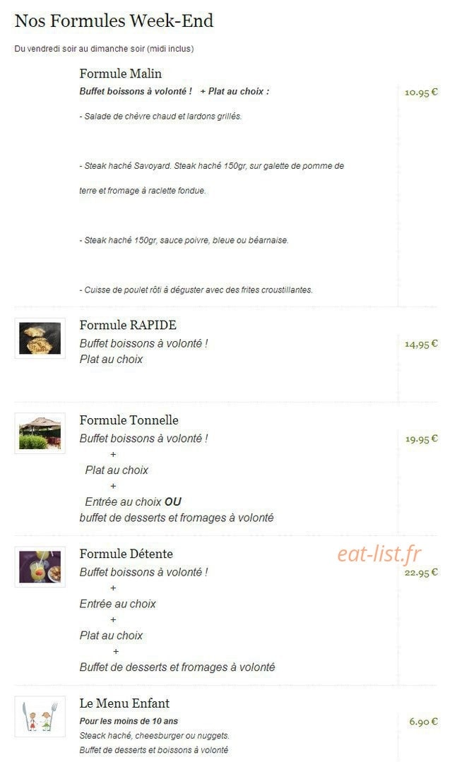 La Tonnelle — carte page 2