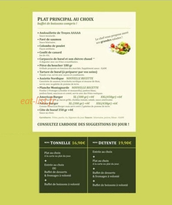 La Tonnelle — carte page 6