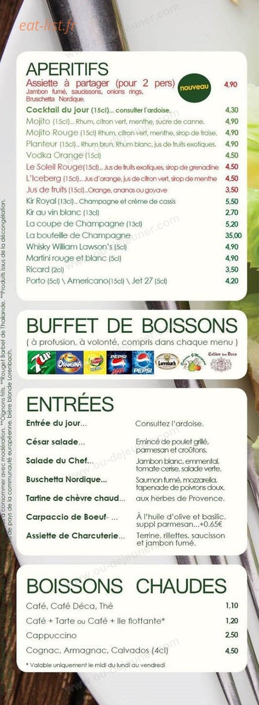 La Tonnelle — carte page 7
