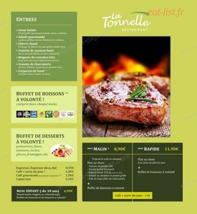 La Tonnelle — carte page 5