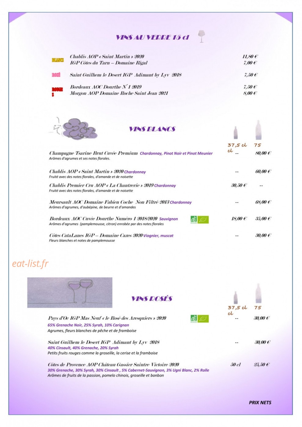 Le Transat — carte page 4