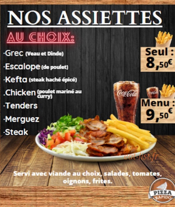 Pizza Rapido — carte page 2