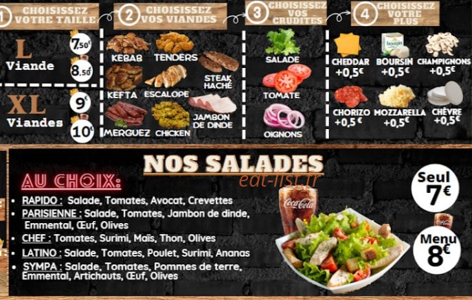 Pizza Rapido — carte page 9