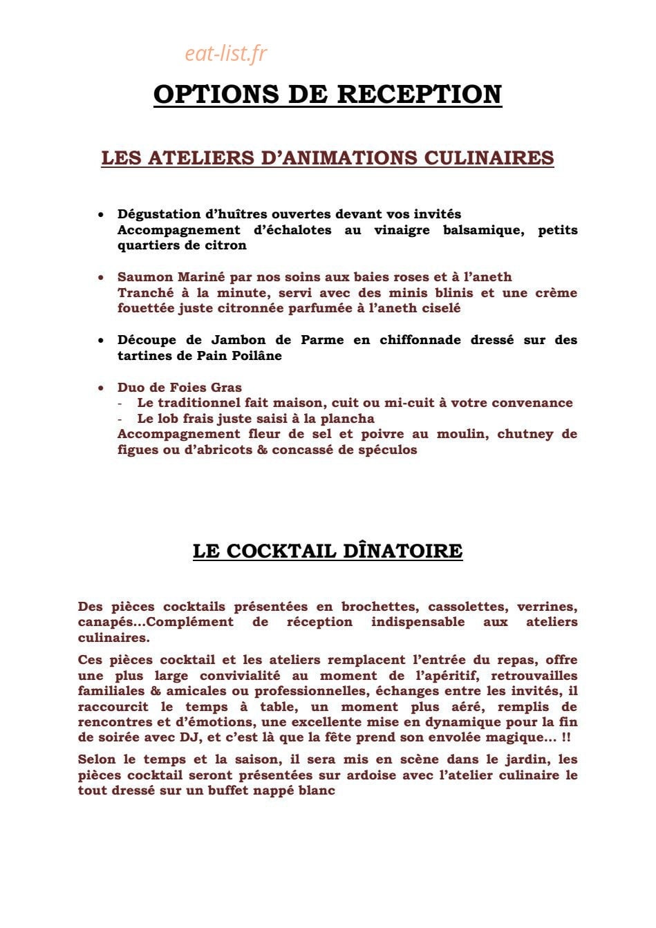 Restaurant Le Village — carte page 3