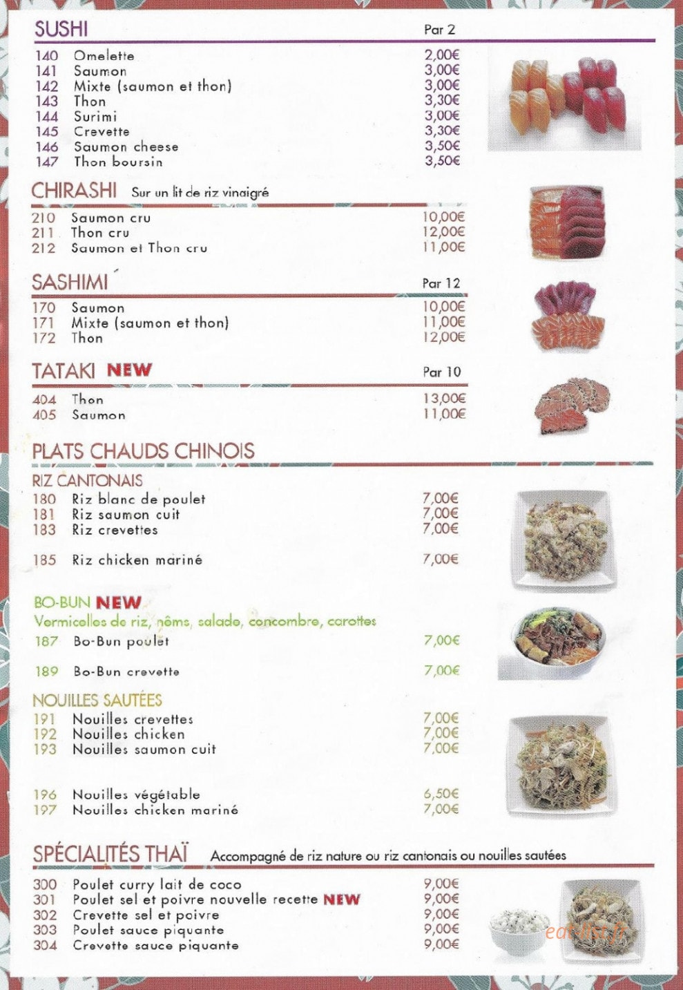 Sushi Time's — carte page 6