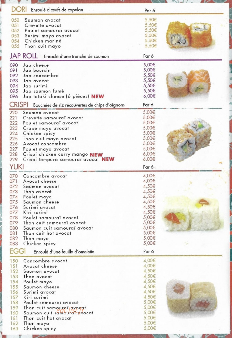 Sushi Time's — carte page 5