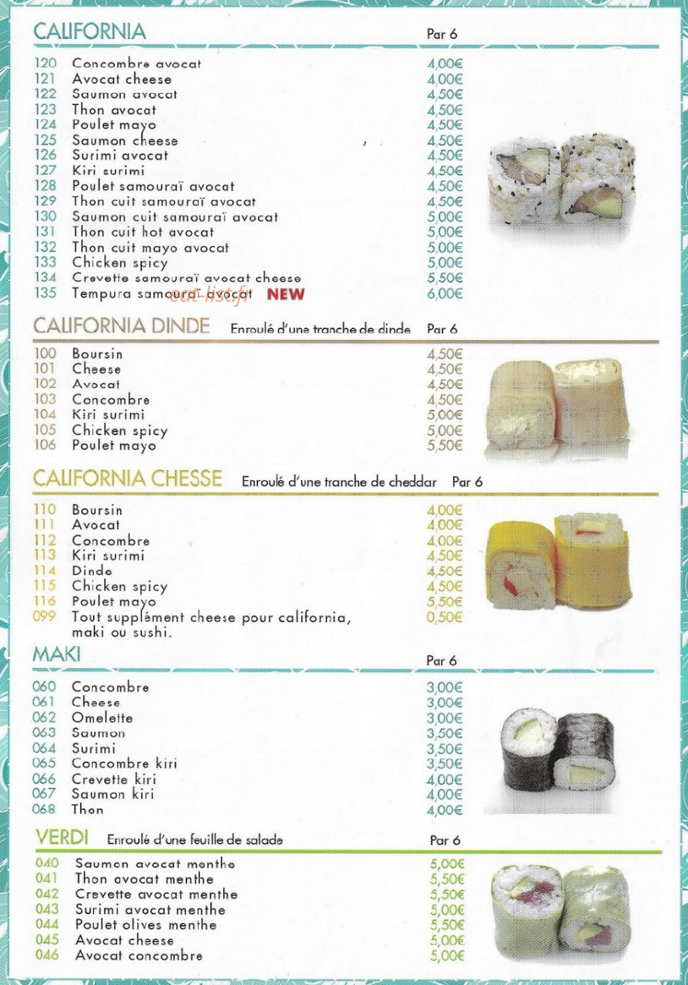 Sushi Time's — carte page 7