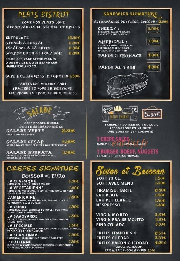 Burger's Bar — carte page 4