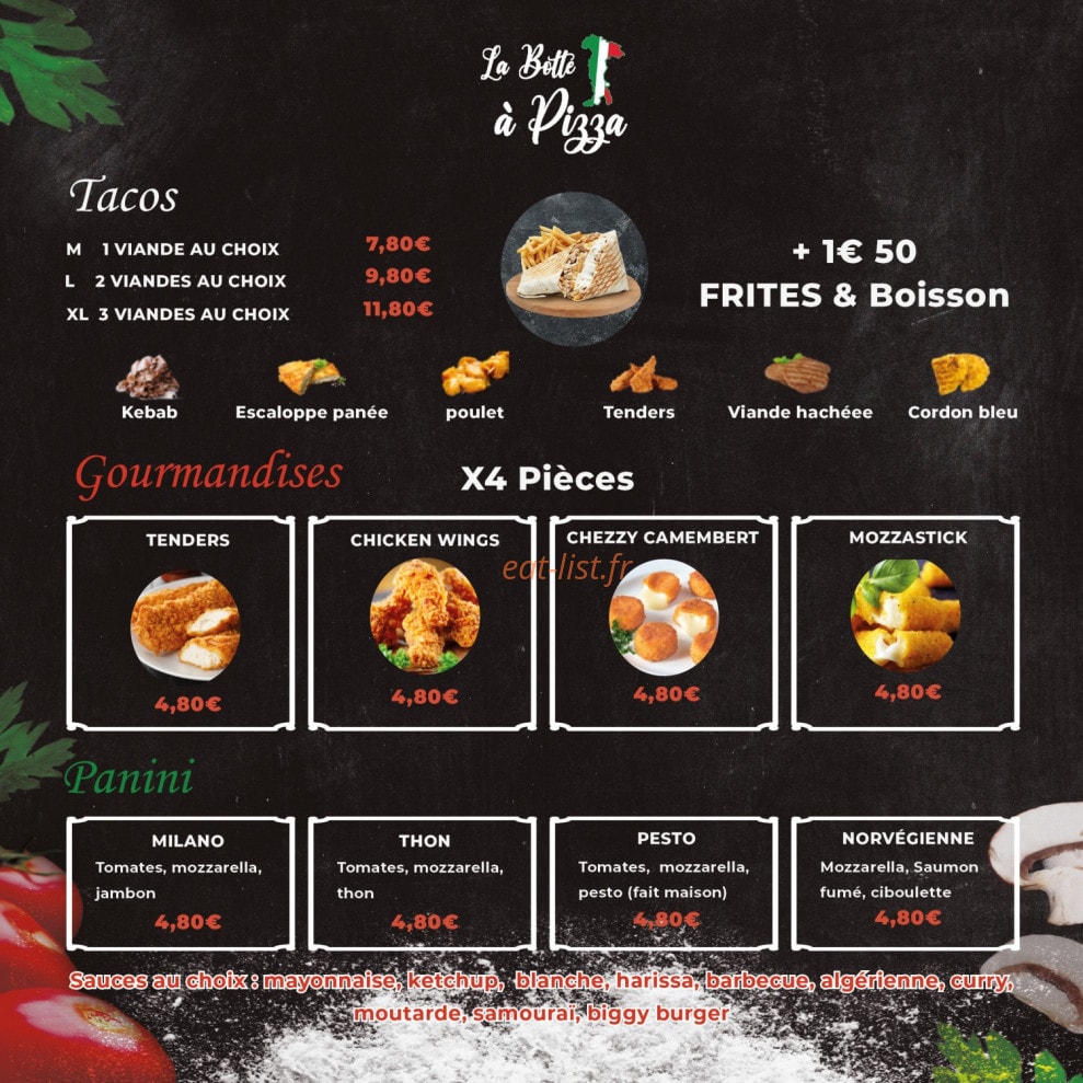 La Botte à Pizza — carte page 4