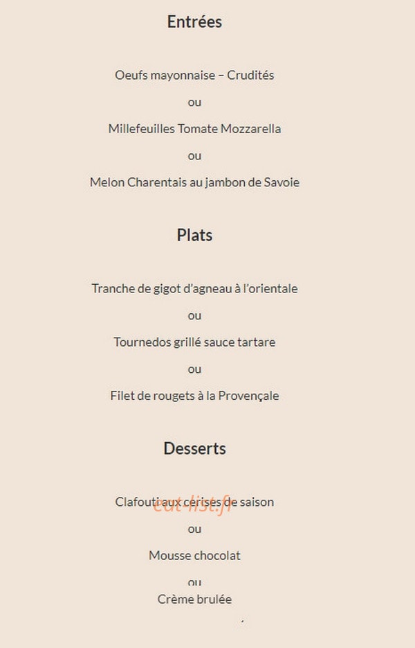 Le Monde des Saveurs — carte page 3