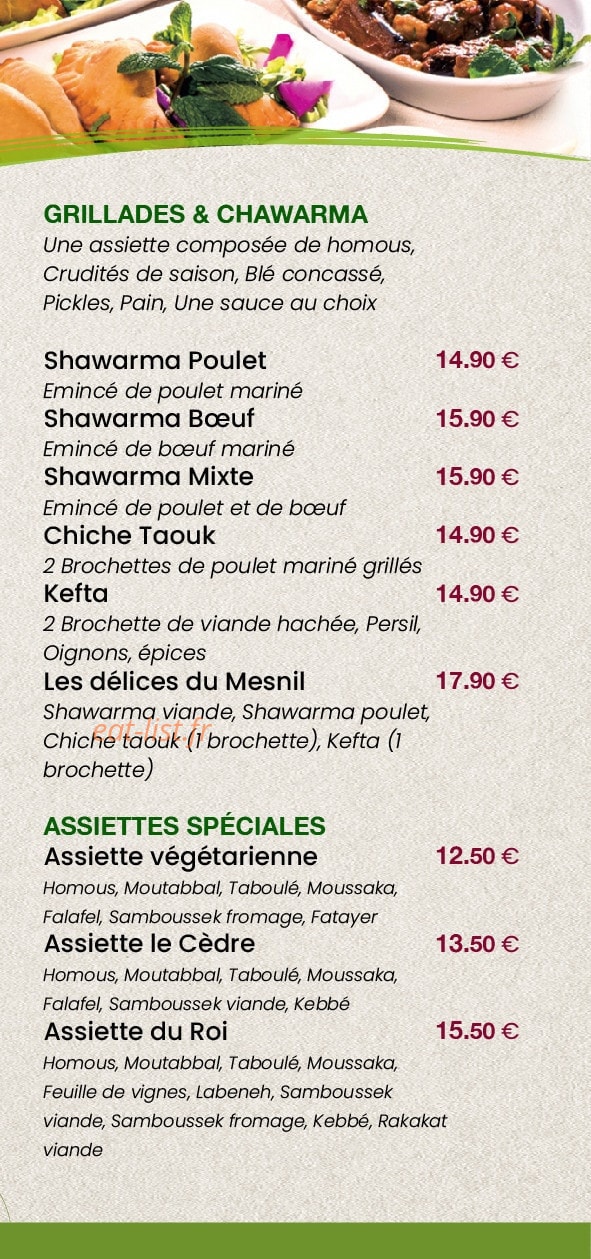 Oh Mesnil — carte page 4
