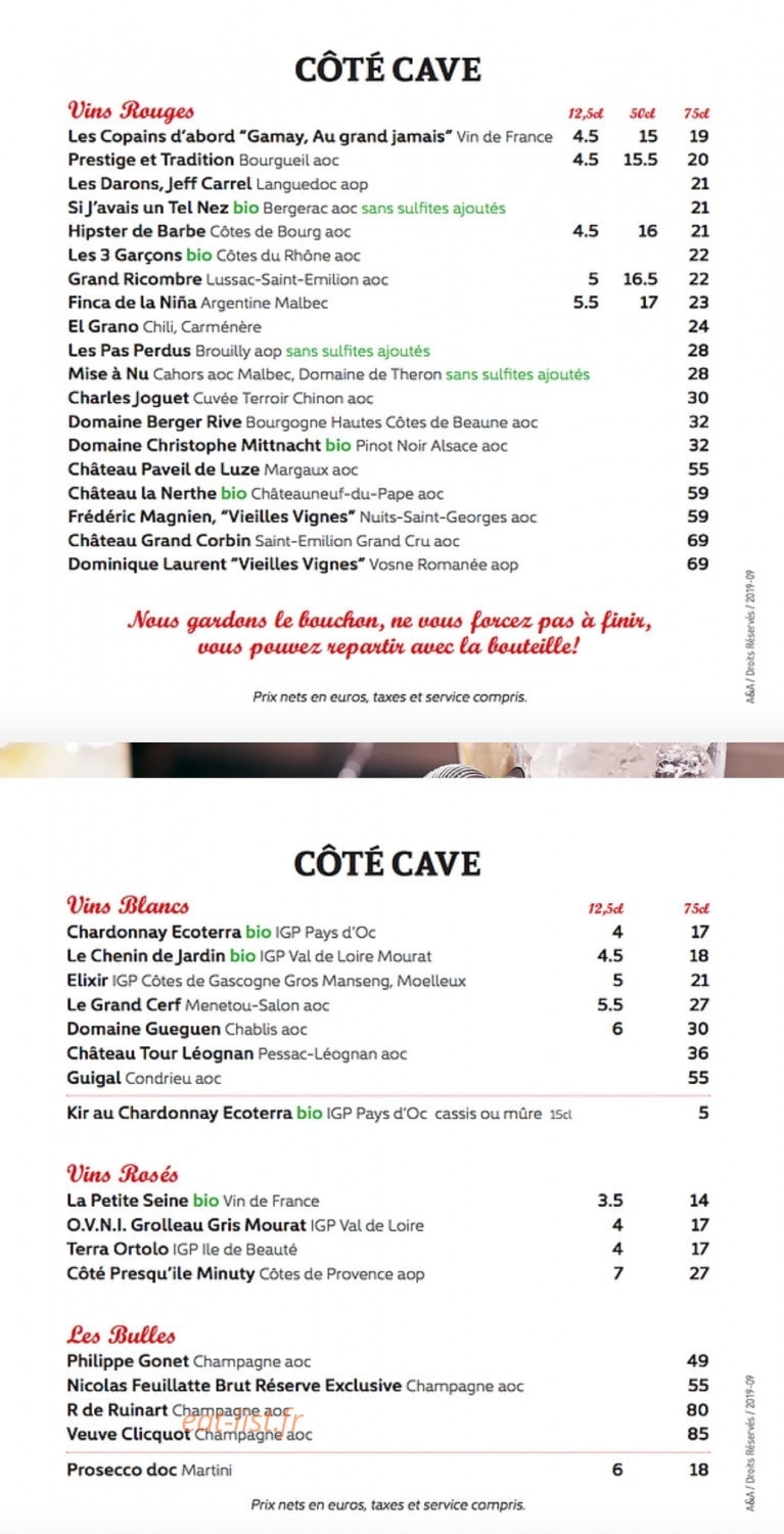 Copains d'abord — carte page 3