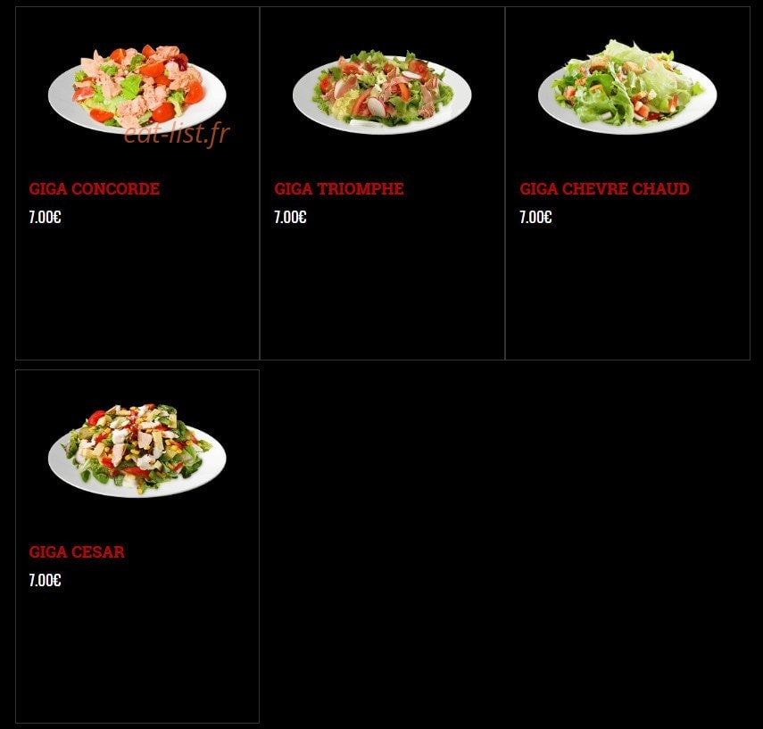 French Pizza — carte page 24