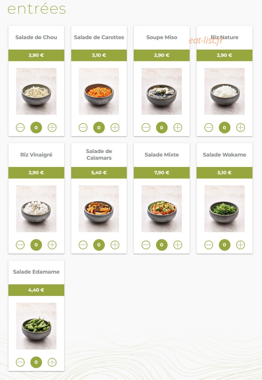 Eat sushi — carte page 5
