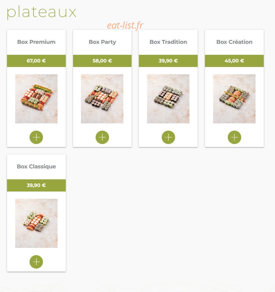 Eat sushi — carte page 4