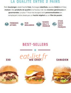 Holly's Diner Plaisir — carte page 1
