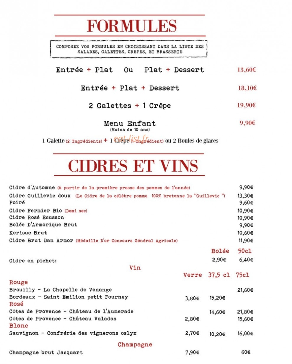 La Ferme De Diane — carte page 2