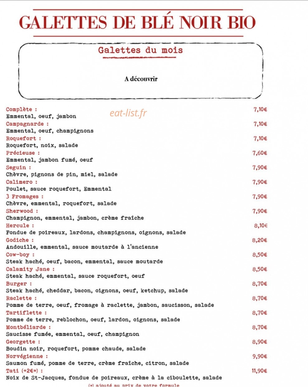 La Ferme De Diane — carte page 3