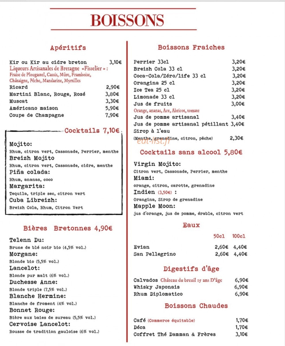 La Ferme De Diane — carte page 6