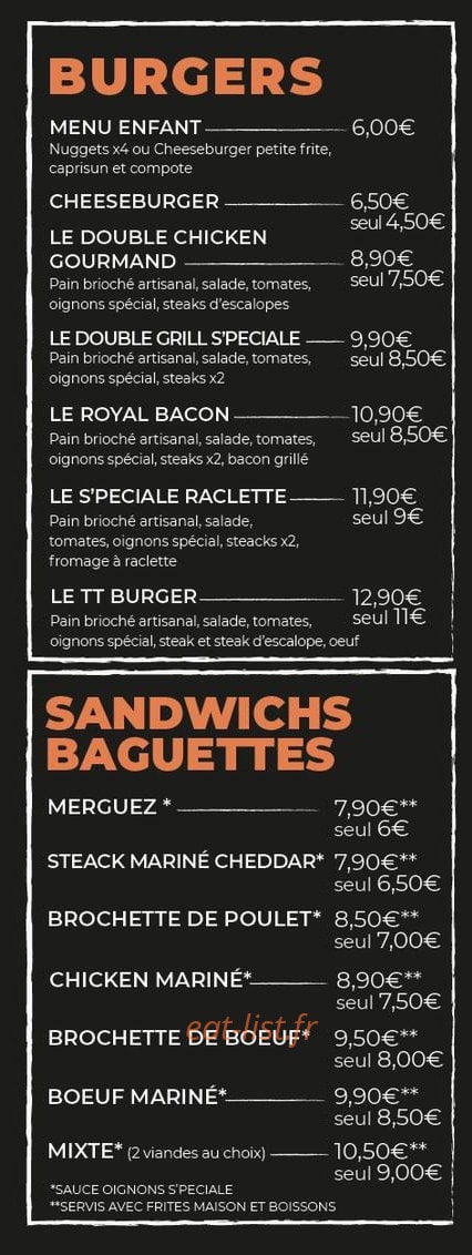 La Spéciale — carte page 3
