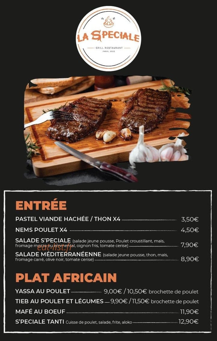La Spéciale — carte page 2