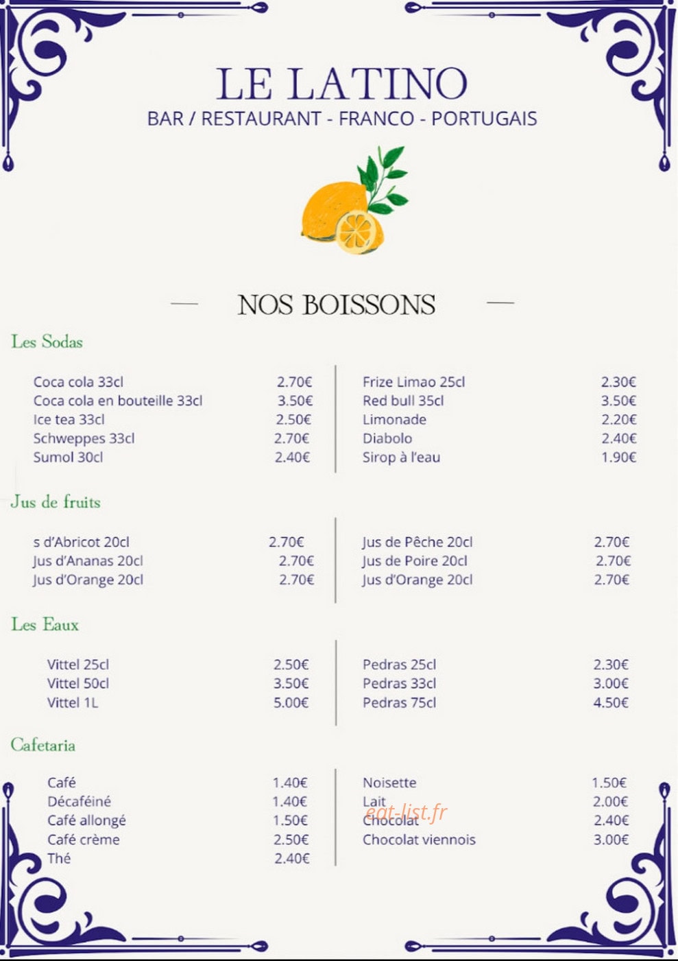 Le Latino — carte page 4