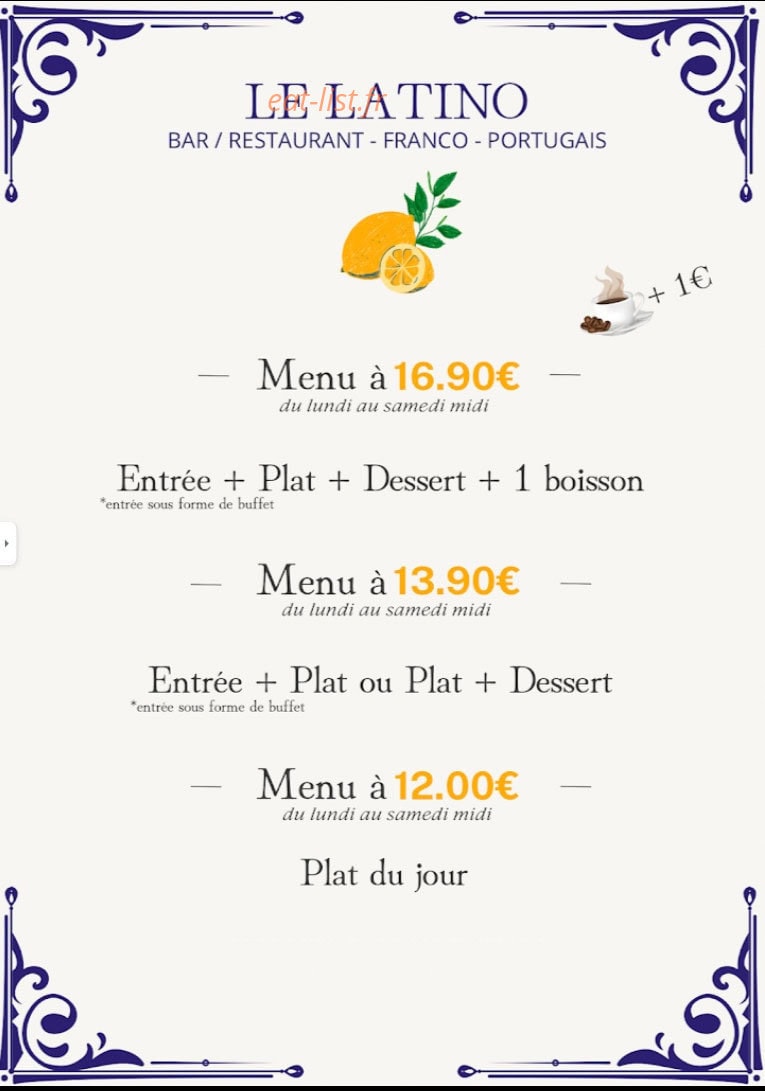 Le Latino — carte page 2