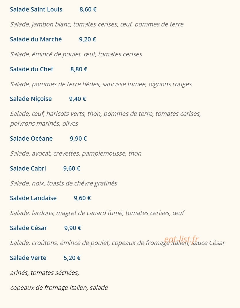Le Phare St Louis — carte page 6