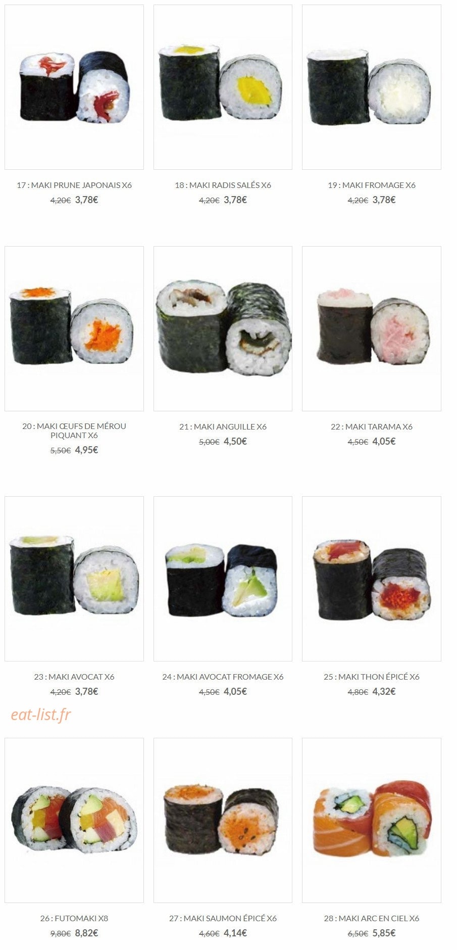 Sushi Lin — carte page 4