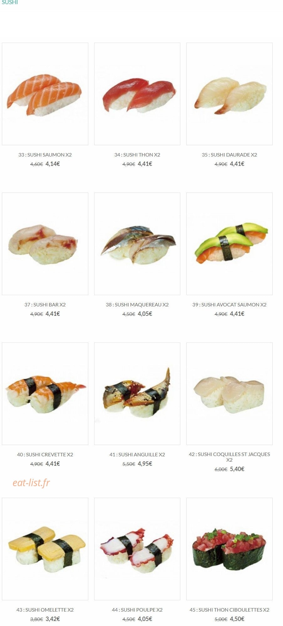 Sushi Lin — carte page 6