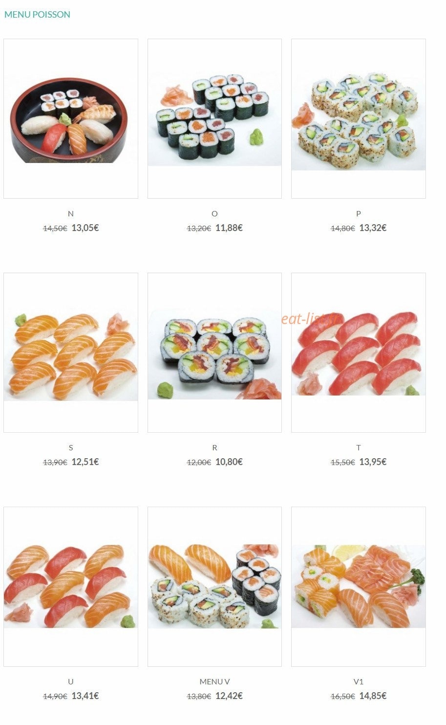 Sushi Lin — carte page 19