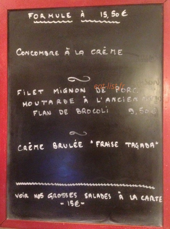 Le Bistrot Des Metz — carte page 2