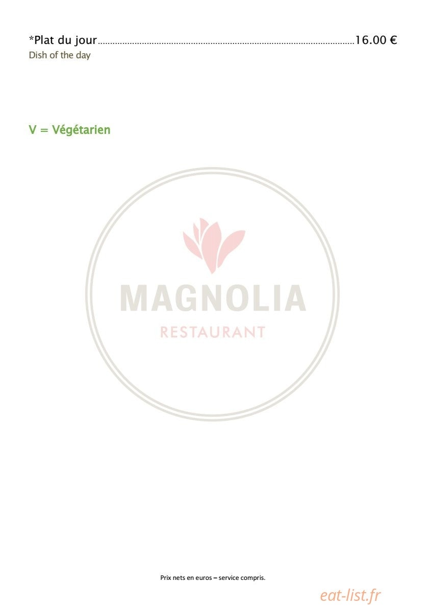 Le Magnolia — carte page 3
