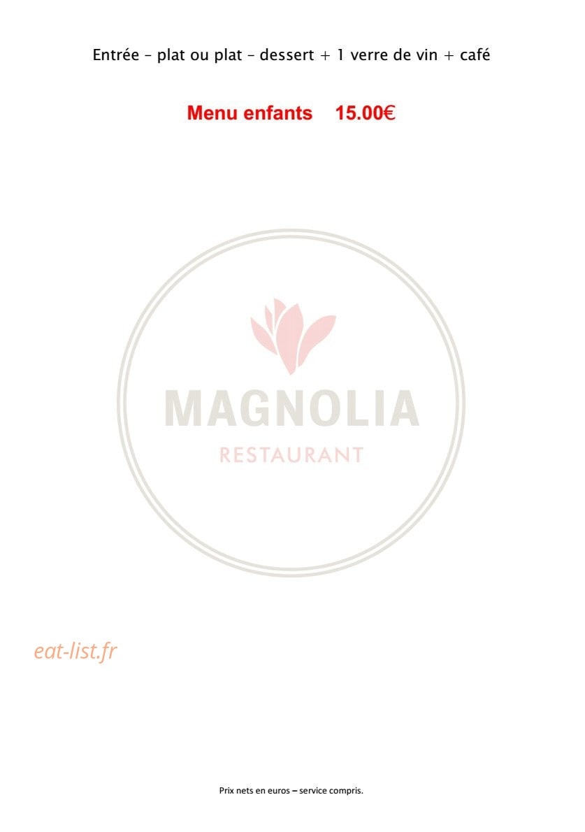 Le Magnolia — carte page 6