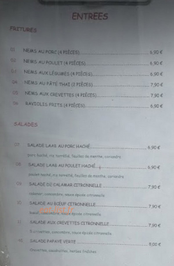 Phouket Sawadi — carte page 1