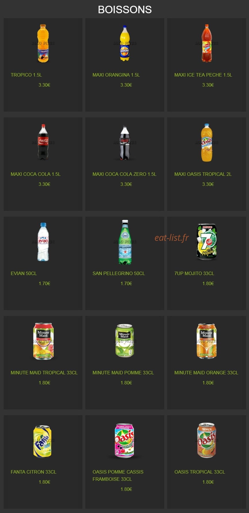 AlloPizza — carte page 12