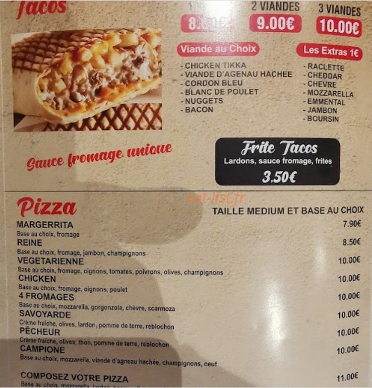 food house — carte page 1