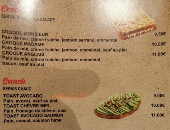 food house — carte page 2