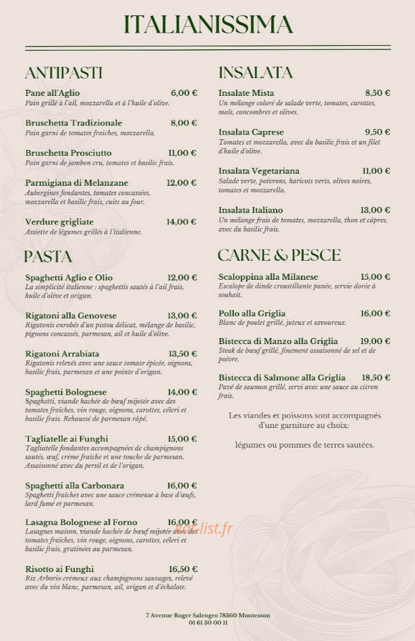 Italianissima — carte page 1