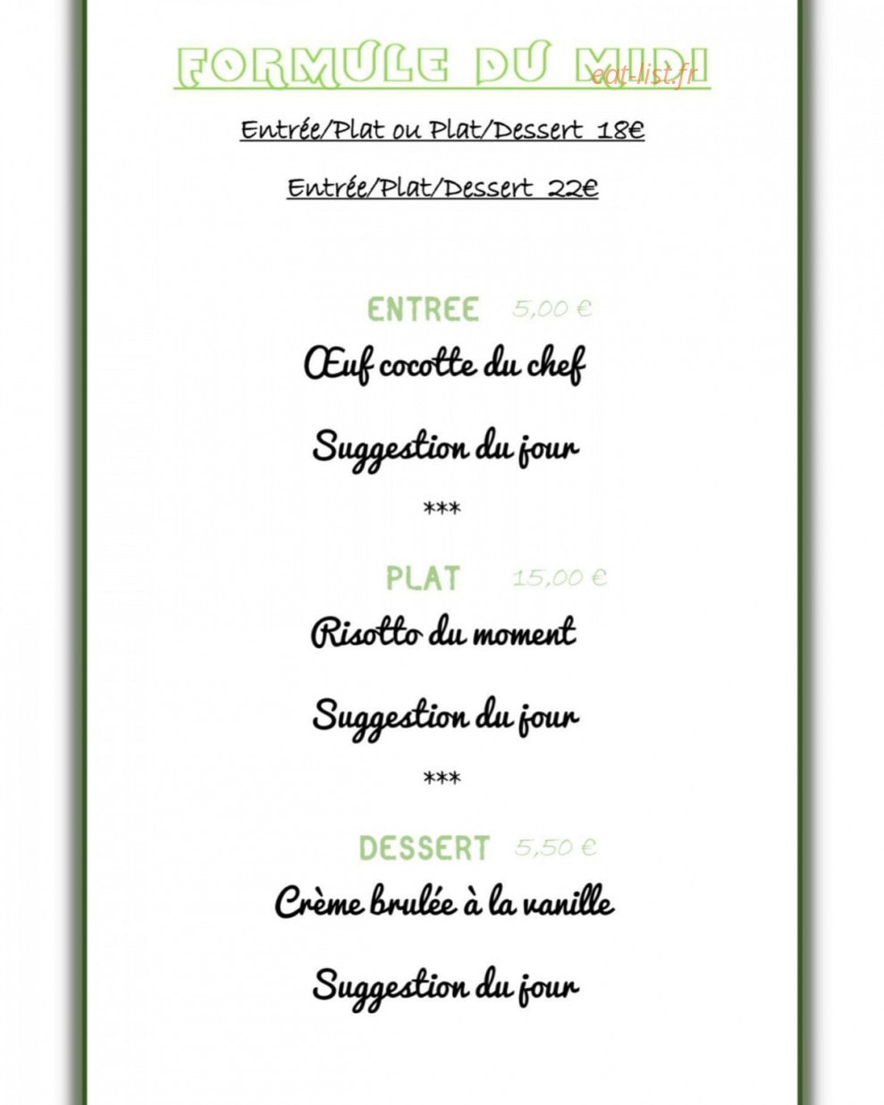 La Brasserie Montesson — carte page 2