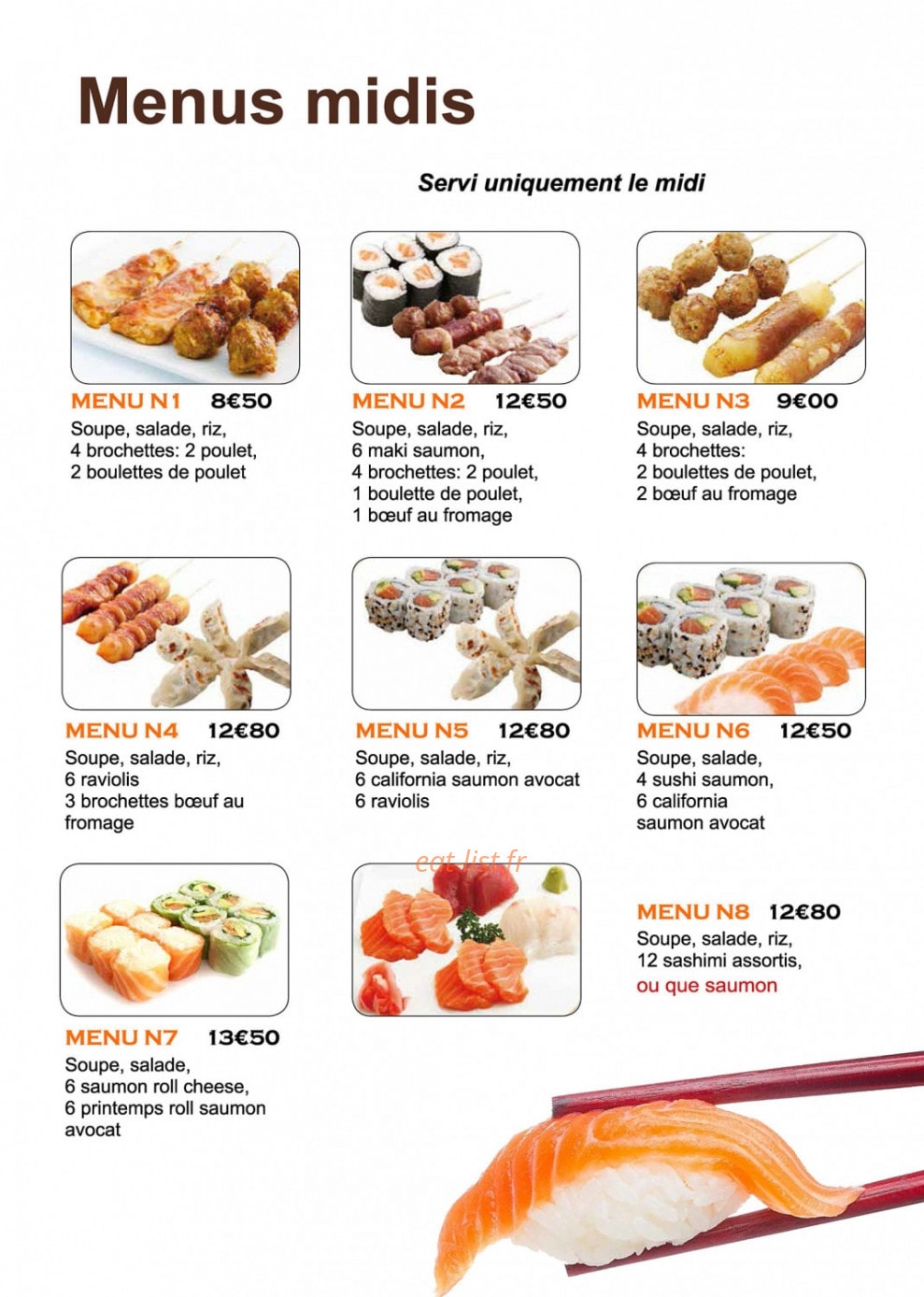 Mont Sushi — carte page 4