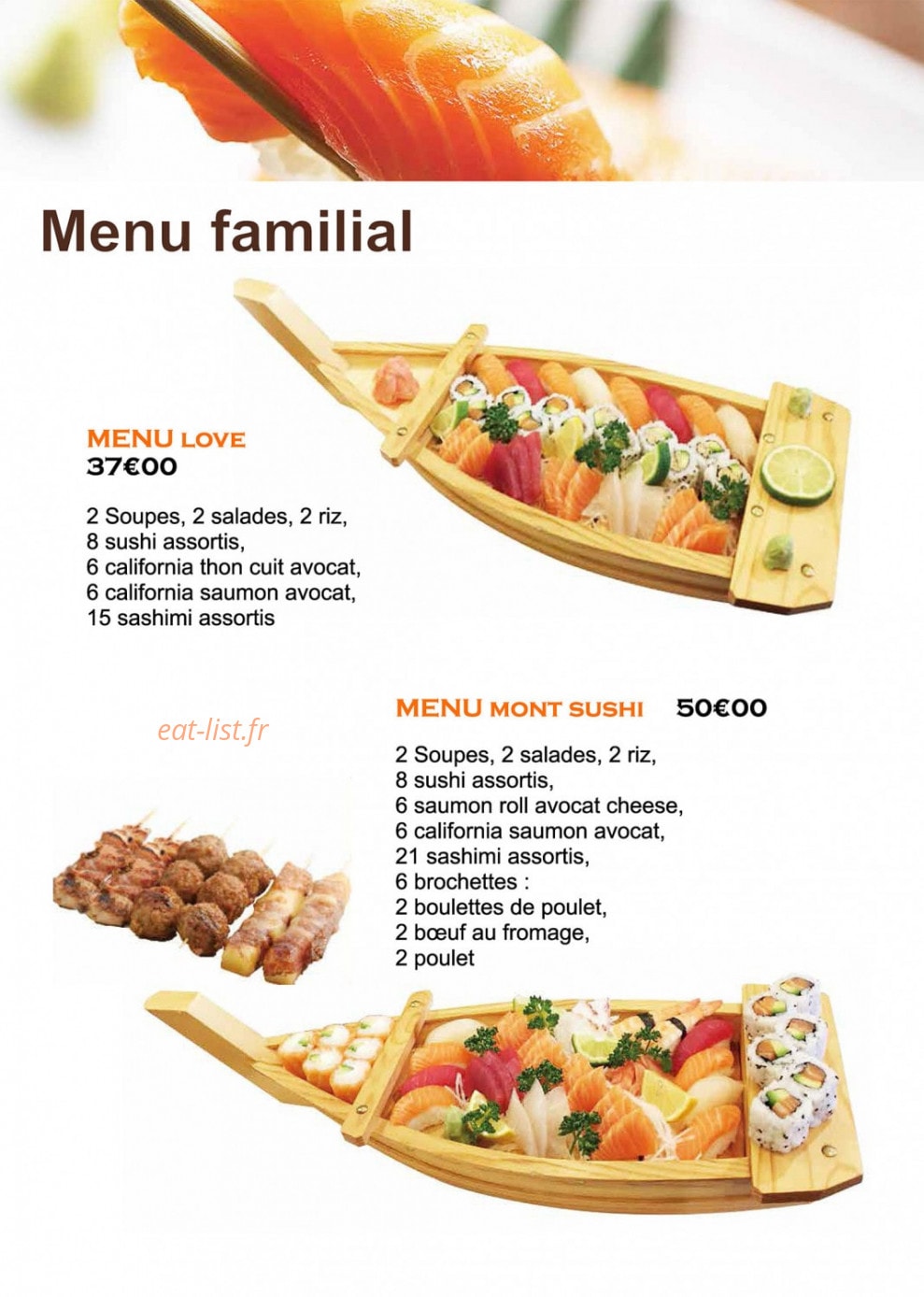 Mont Sushi — carte page 9